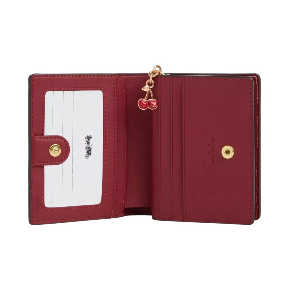 Coach Snap Wallet Cherry - Picture 2 of 6